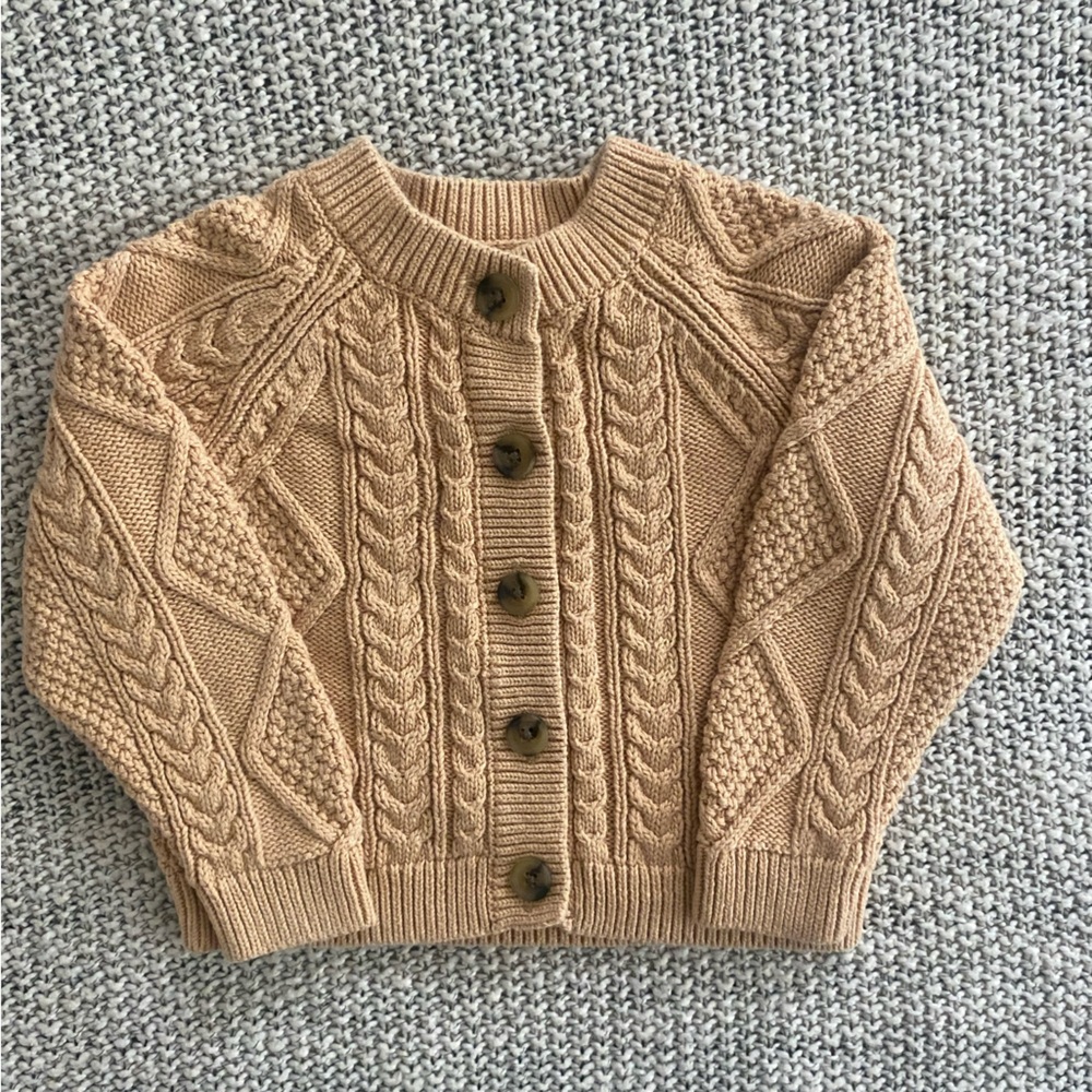 Tan knitted cardigan